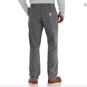 Like New Carhartt Rugged Flex Relaxed Fit Canvas 5 Pocket Work Pant 33x32 Gravel